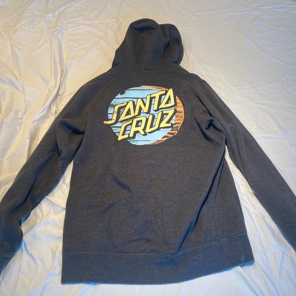 Santa Cruz Zip Up Hoodie- Gray - Picture 2 of 2